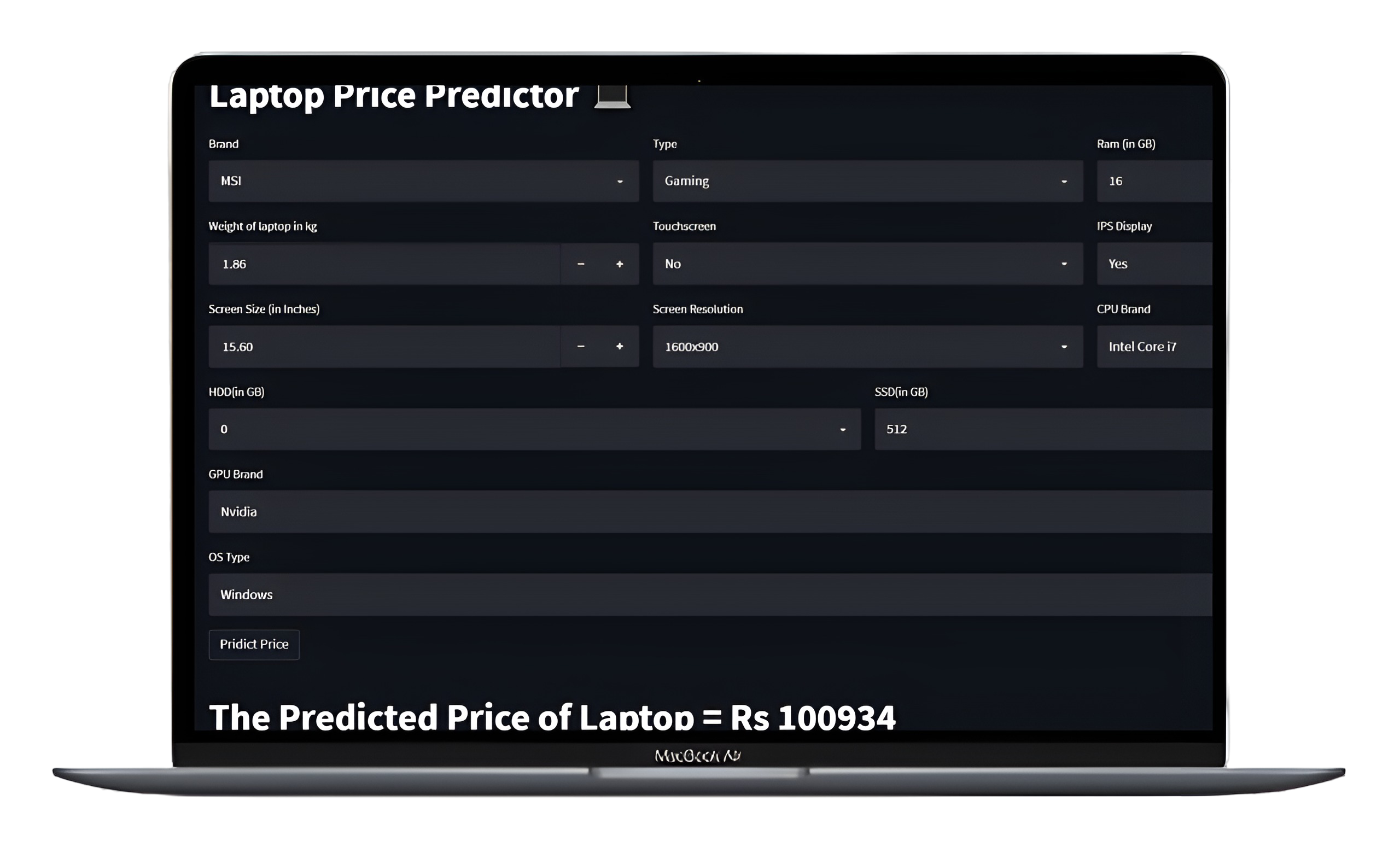 PricePrediction using ML